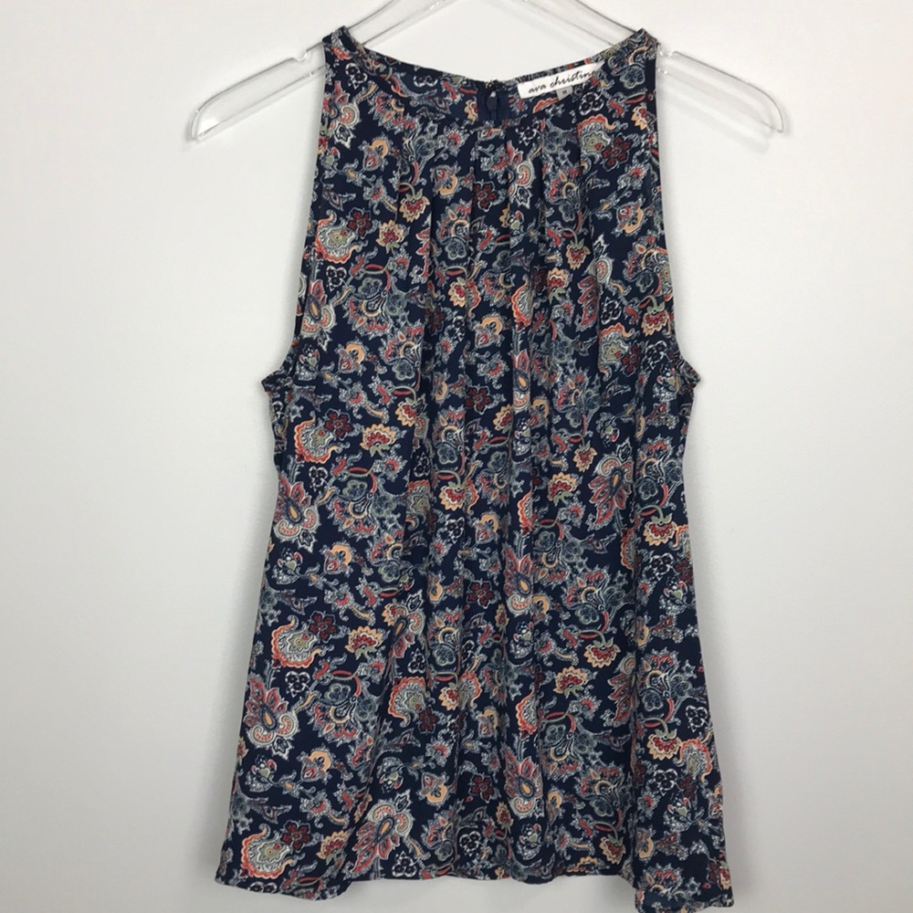 Ava Christine Sleeveless Top Sz M